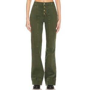 FRAME The Utility Slim Stacked Jeans in Washed Surplus Army Green Size 27 (READ)